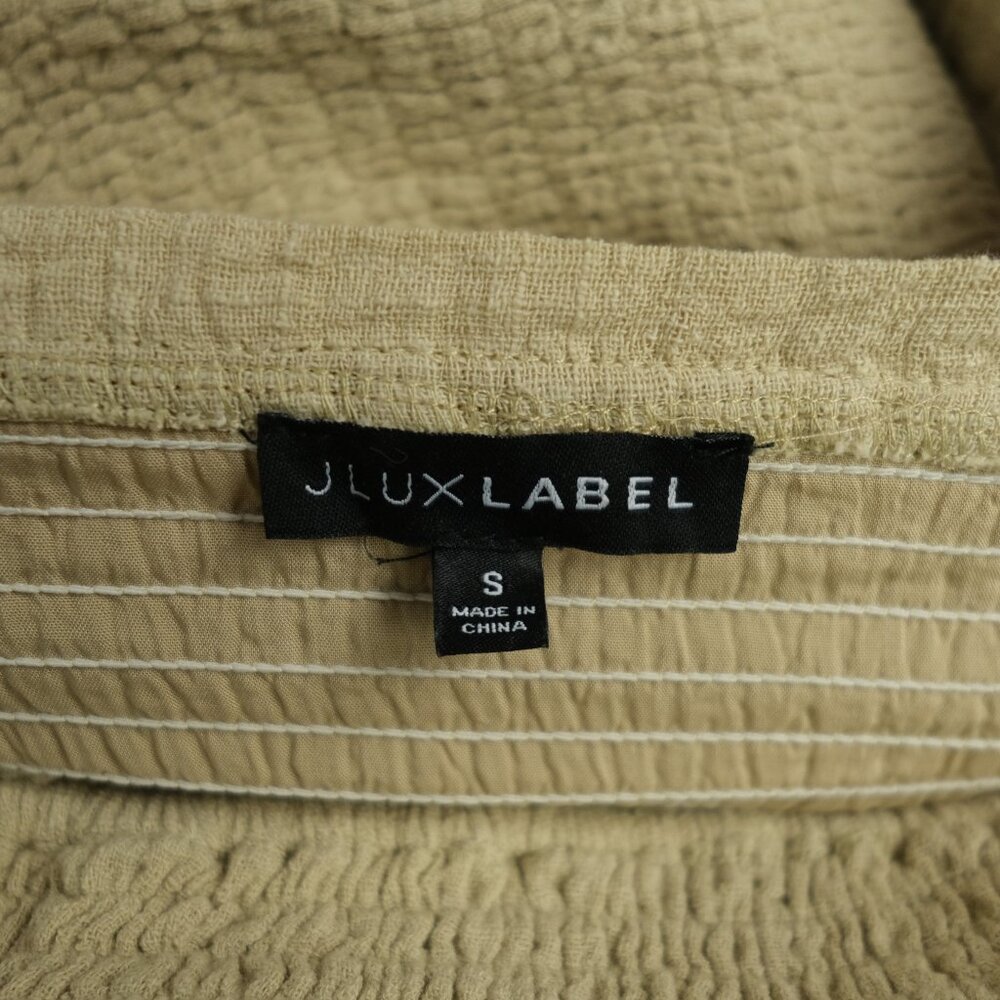 jluxlabel strapless, smocked, ruffled maxi dress in a light beige or ivory color - Picture 6 of 6